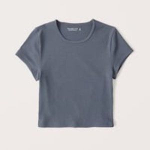 Abercrombie & Fitch Short-Sleeve Seamless Ribbed Crew Tee